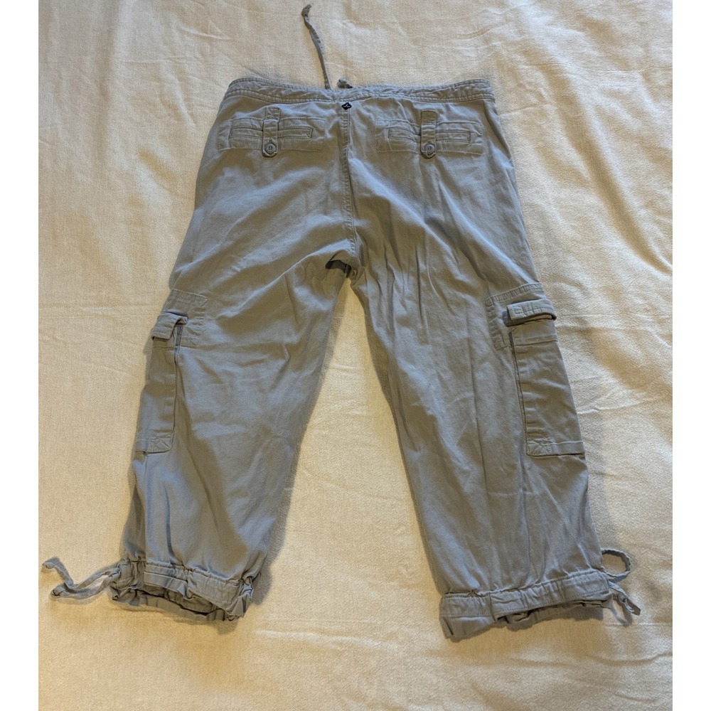 Prana Women's Pants Size 10 Gray Cropped Utility Cargo Gorpcore Camping-chic - Picture 8 of 13